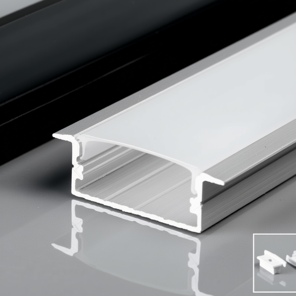 PERFIL DE ALUMINIO EMPOTRADO DELTA LITE (3M GRIS) – Brupé