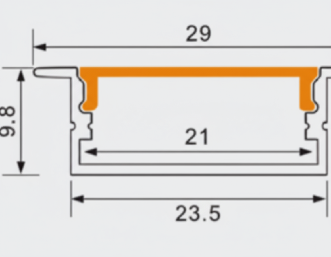 PERFIL DE ALUMINIO EMPOTRADO DELTA LITE (3M GRIS) – Brupé
